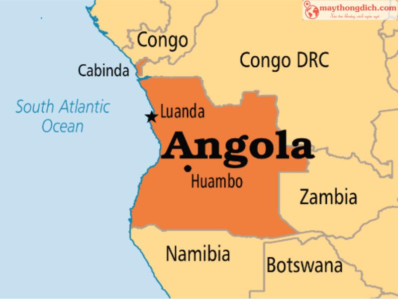 Angola nằm ở Tây Nam lục địa