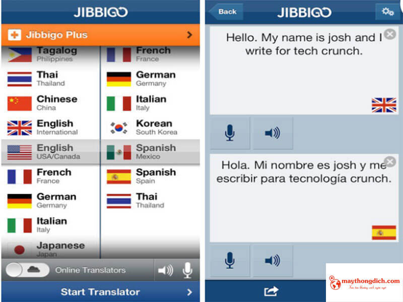 Jibbigo translator