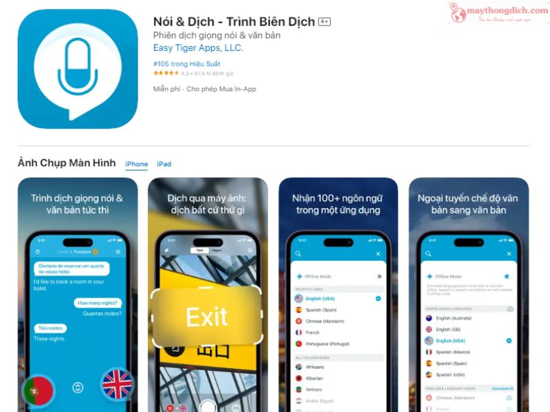 Nói & Dịch - App Dịch Tiếng Trung Bằng Giọng Nói