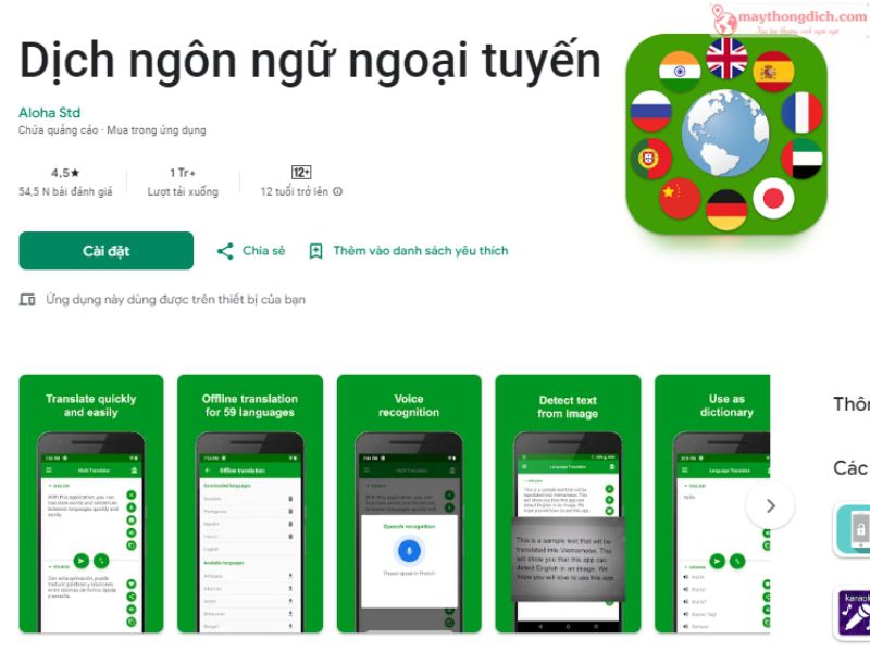 Offline Translator - Phần Mềm Nghe Dịch Tiếng Trung Offline