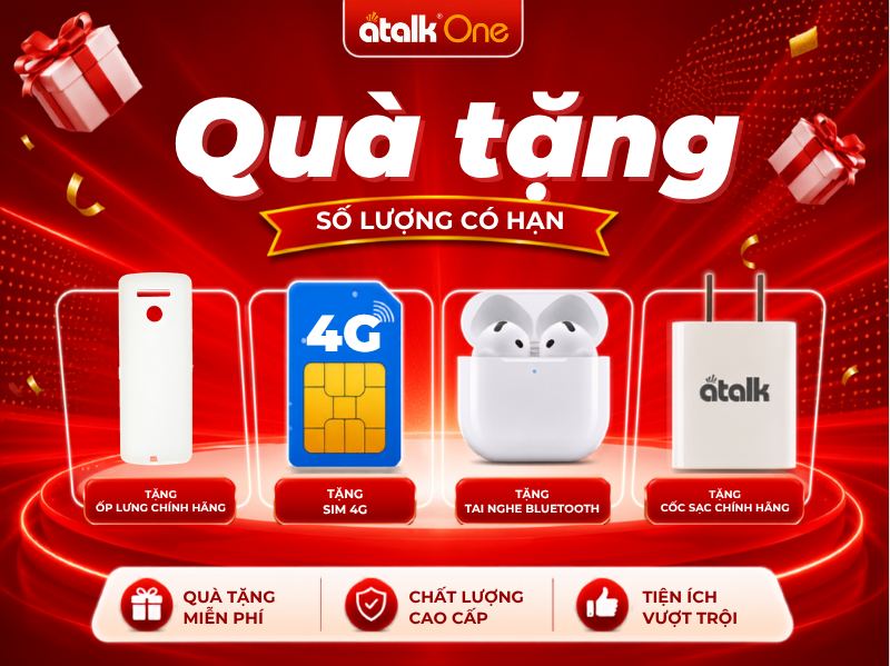 Quà Tặng SIM 4G và Ốp Lưng Cho Máy Phiên Dịch ATalk One