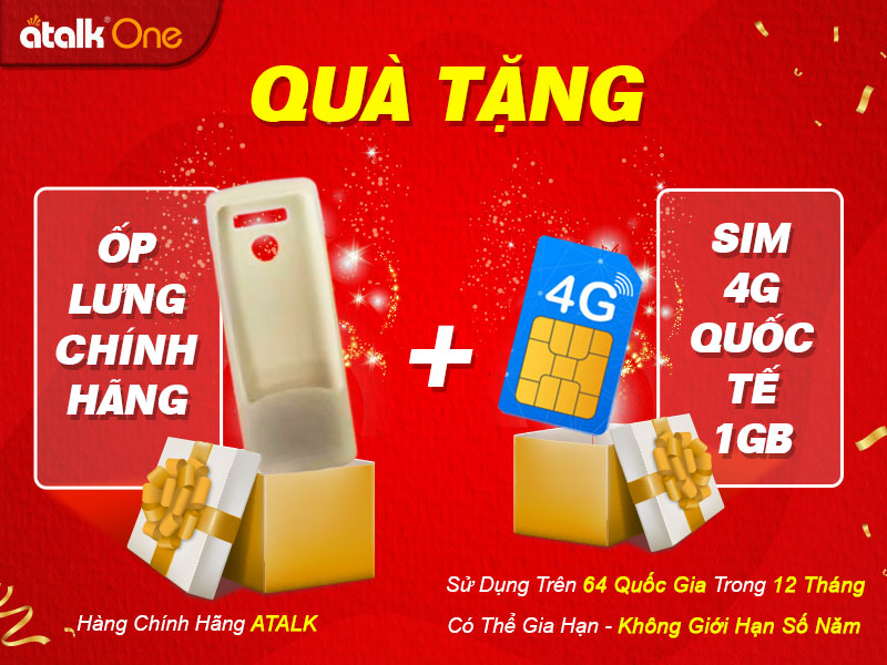 Quà Tặng SIM 4G và Ốp Lưng Cho Máy Phiên Dịch ATalk One