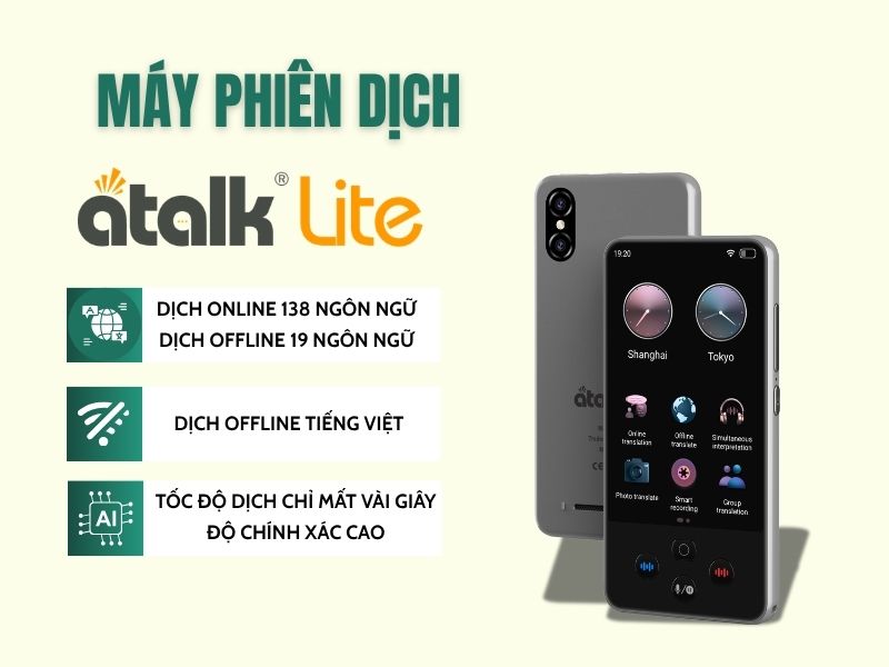 Máy Phiên Dịch Đa Ngôn Ngữ ATalk Lite