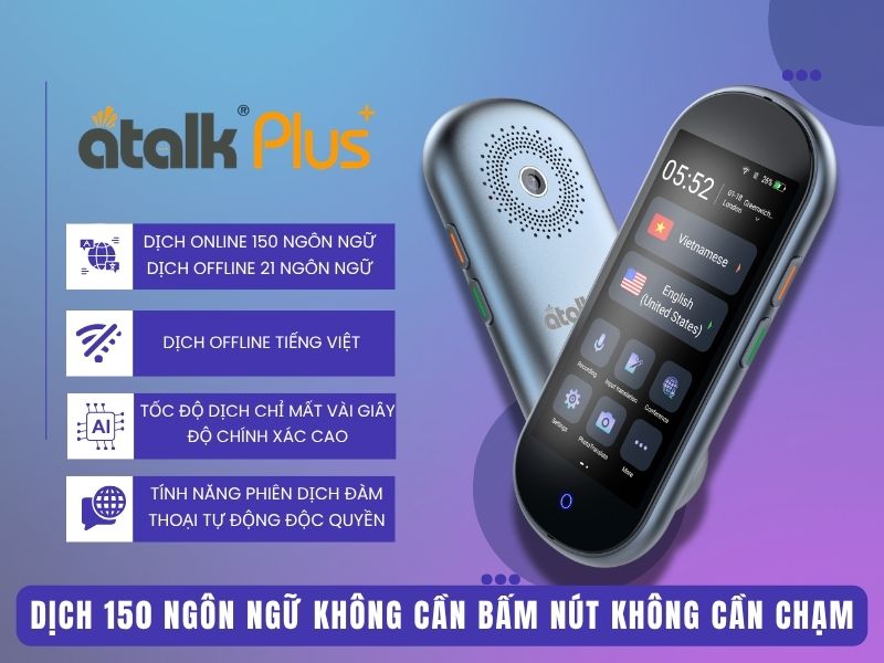Máy Dịch Ngôn Ngữ Tự Động ATalk Plus+