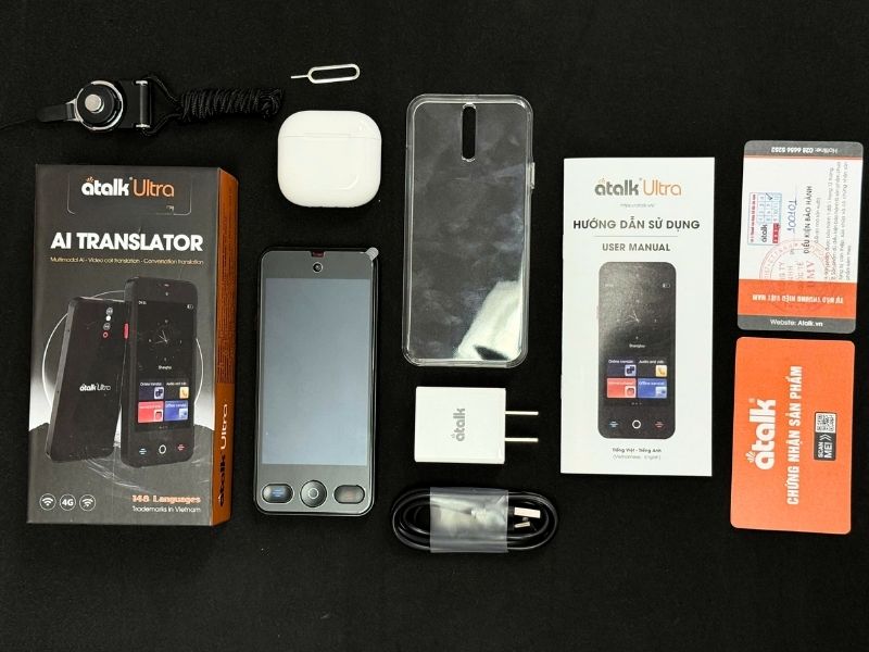 Máy Dịch Cuộc Gọi Đa Quốc Gia ATalk Ultra - Phiên Dịch Tự Động Không Cần Bấm Nút