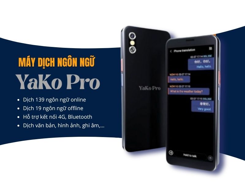 Máy Dịch Ngôn Ngữ Yako Pro Thương Hiệu Việt Nam