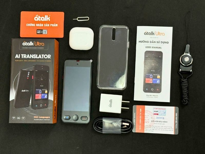Máy Phiên Dịch Cầm Tay ATalk Ultra - Hỗ Trợ Dịch Cuộc Gọi Đa Quốc Gia