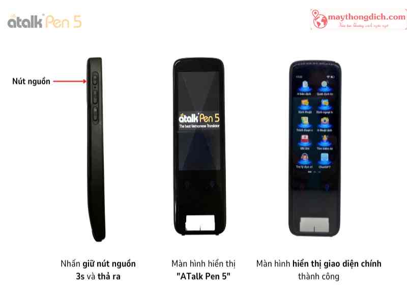 Cách khởi động bút phiên dịch ATalk Pen 5