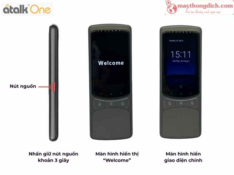 Hướng dẫn khởi động máy dịch ATalk One