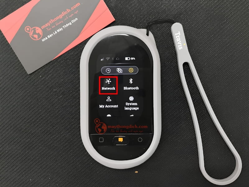 Nhấn chọn Network để kết nối Mobile Data cho máy 
