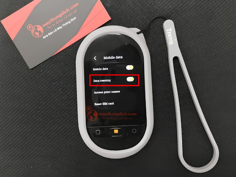 Cách Bật data roaming để sử dụng travis touch plus 