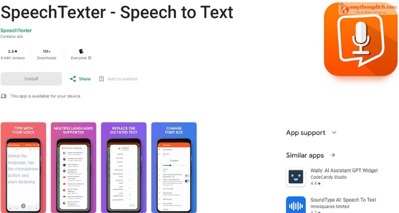 SpeechTexter - Phần mềm chuyển file ghi âm thành văn bản trên máy tính