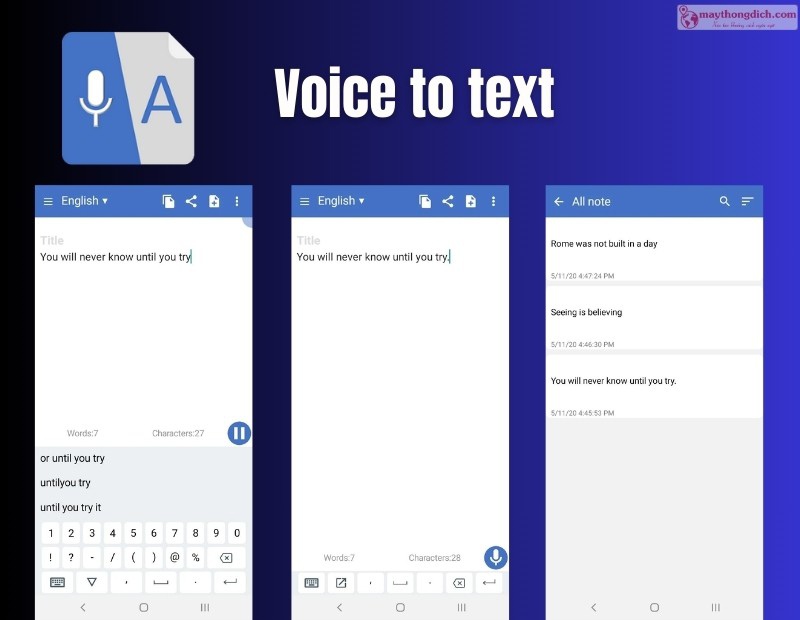 Voice to text Tiếng Việt là phần mềm chuyển giọng nói thành văn bản trên iPhone