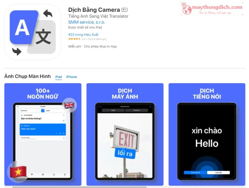Chụp Hình Dịch Tiếng Anh Trên Điện Thoại Iphone - Dịch Bằng Camera 4+ Chụp Hình Dịch Tiếng Anh Trên Điện Thoại Iphone - Dịch Bằng Camera 4+