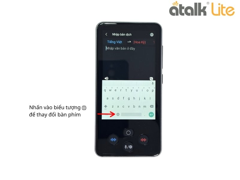 Cách Cài Ngôn Ngữ Trong Tính Năng Dịch Văn Bản Trên Máy Dịch Máy Thông Dịch ATalk Lite
