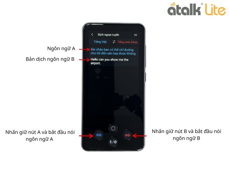 Hướng Dẫn Sử Dụng Máy Dịch ATalk Lite Với Tính Năng Dịch Ngoại Tuyến