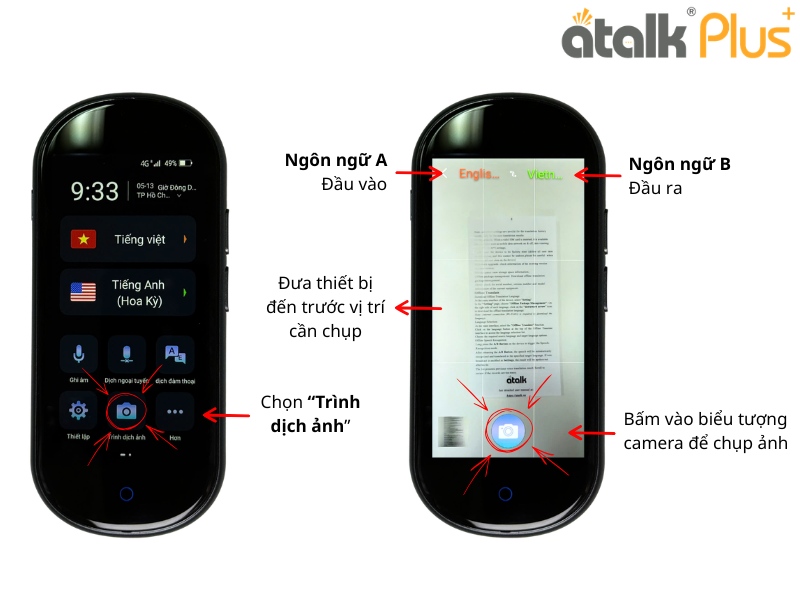 Hướng Dẫn Cách Dịch Hình Ảnh Trên Máy Dịch Ngôn Ngữ Tự Động ATalk Plus+ 