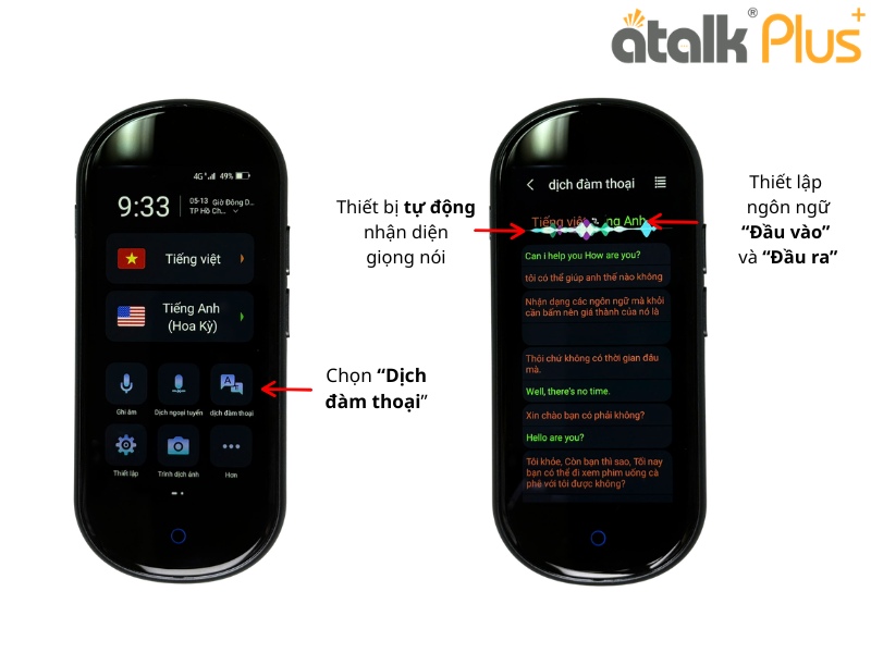 Hướng Dẫn Sử Dụng Tính Năng Độc Quyền Dịch Đàm Thoại Trên Máy Phiên Dịch Cầm Tay ATalk Plus+
