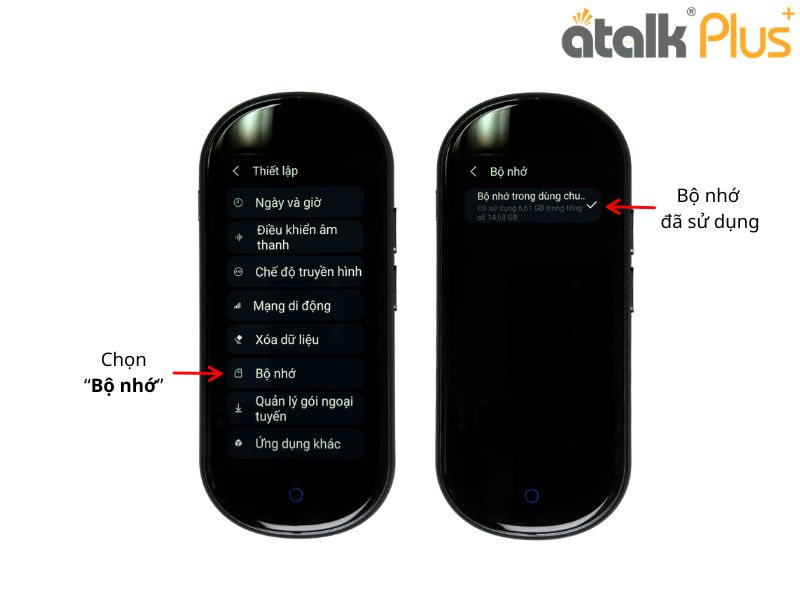 Hướng Dẫn Thiết Lập Bộ Nhớ Máy Dịch ATalk Plus+