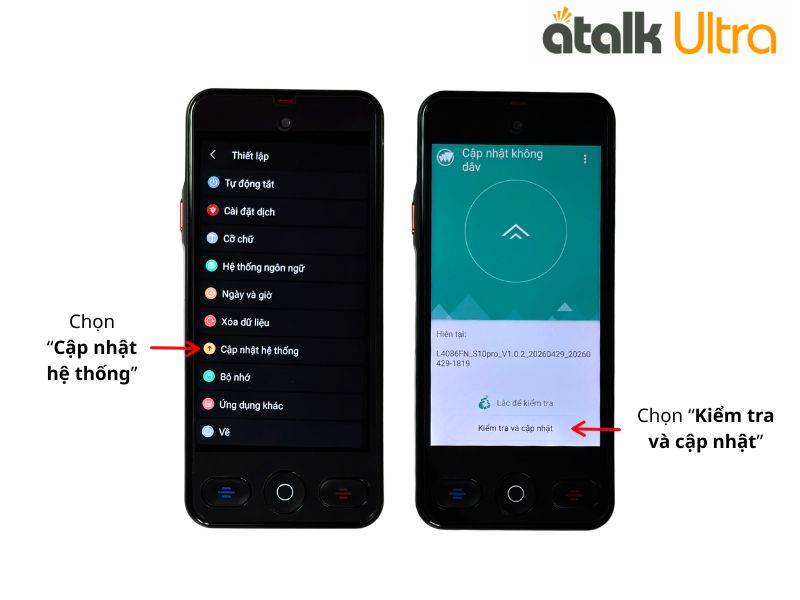 Cách Kiểm Tra Và Cập Nhật Hệ Thống Trên ATalk Ultra