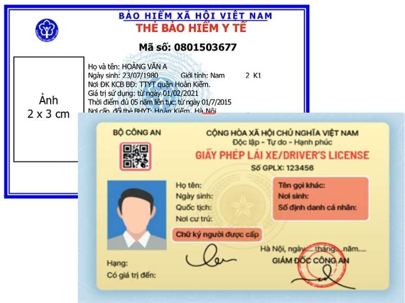 ID bảo hiểm y tế - ID giấy phép lái xe