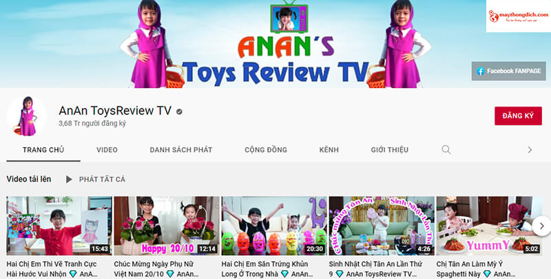 Kênh Dạy Bé Học Tiếng Anh AnAn ToysReview TV