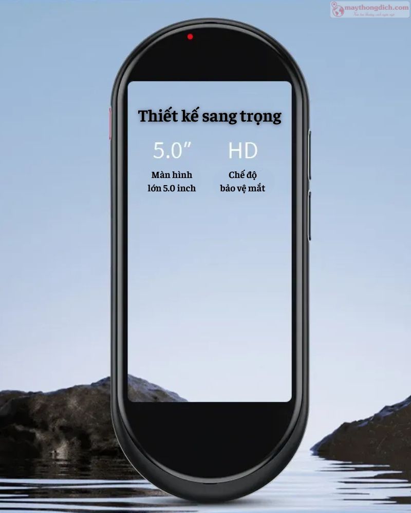 4G AI Translator A10 có thiết kế nhỏ gọn giống như một chiếc điện thoại thông minh