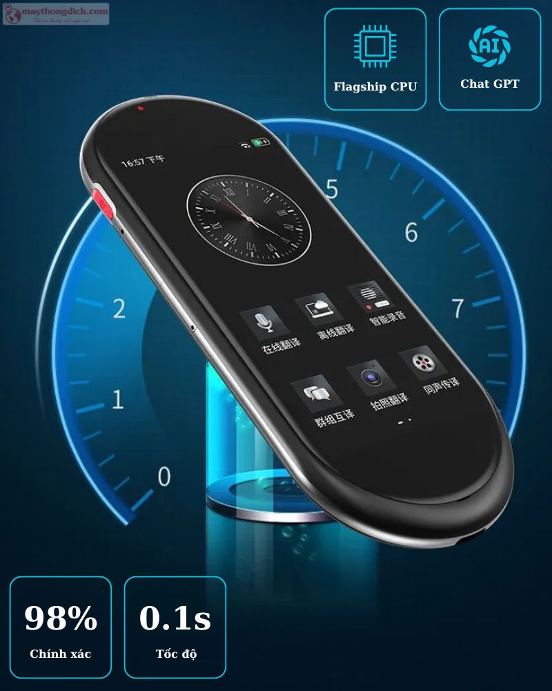 4G AI Translator A10 tích hợp chat GPT giúp dịch thuật thông minh chính xác