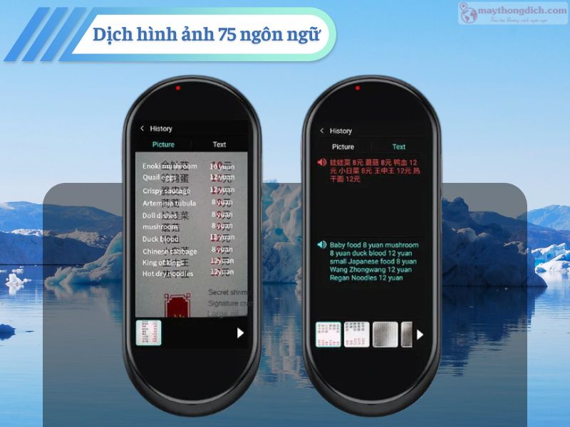 Máy có khả năng dịch hình ảnh sang 75 ngôn ngữ