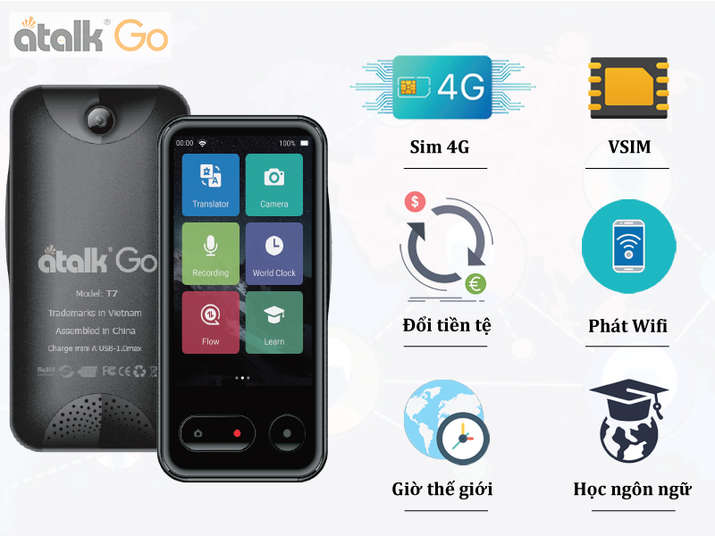 Tiện ích hỗ trợ trên máy thông dịch Atalk Go