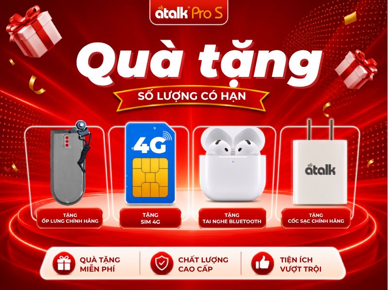 Quà Tặng Khi Mua Máy Phiên Dịch ATalk Pro S