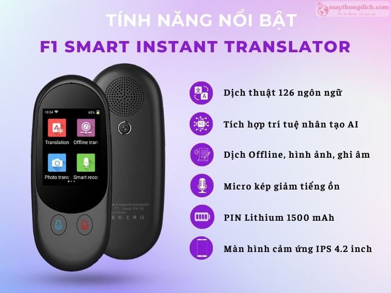 Ưu Điểm Của Máy Dịch Tiếng Anh F1 Smart Instant Translator