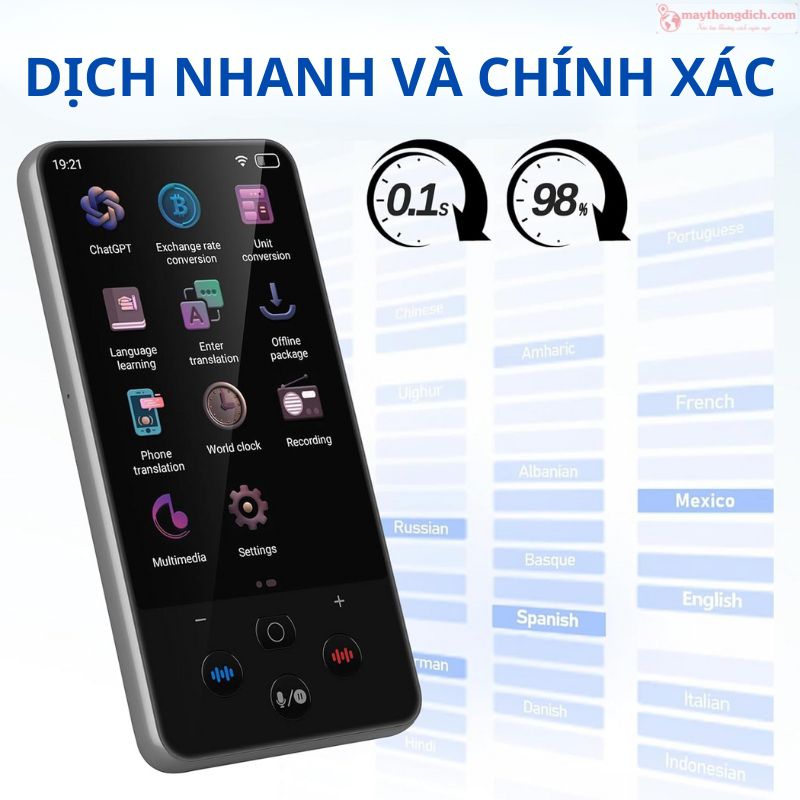 Máy Dịch Lingotrans Được Yêu Thích Vì Tốc độ dịch nhanh chóng Chỉ mất 0.1 giây