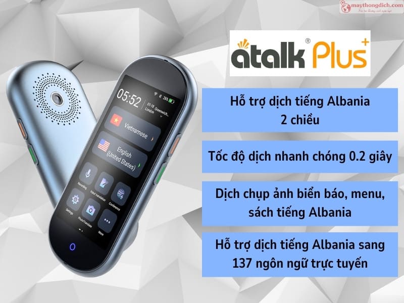 Thiết bị dịch tiếng Albania Atalk Plus+