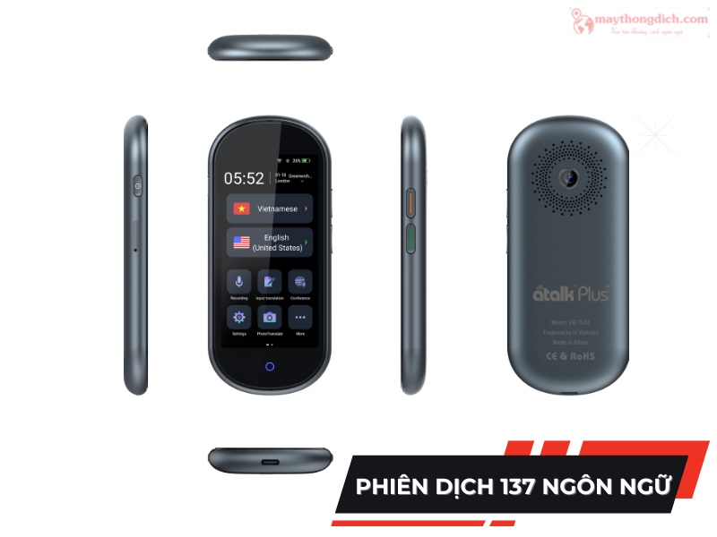 Máy phiên dịch 2 chiều Atalk Plus+ Máy phiên dịch 2 chiều Atalk Plus+