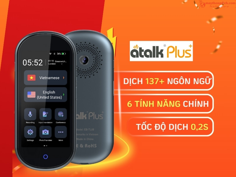 Máy phiên dịch tiếng Catalan Atalk Plus+