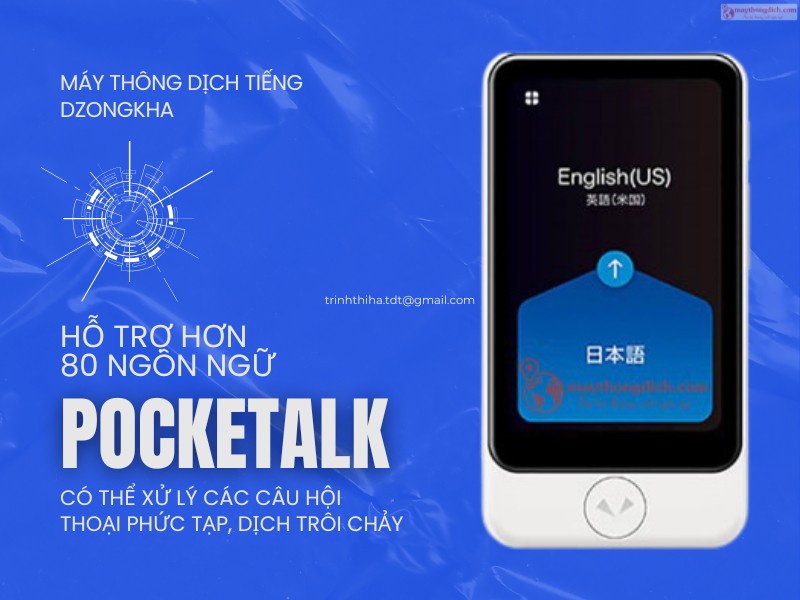 Máy thông dịch tiếng Dzongkha Pocketalk Máy thông dịch tiếng Dzongkha Pocketalk