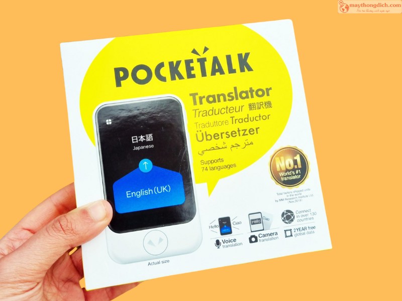 Máy thông dịch tiếng Hindi Poketalk S Plus Máy thông dịch tiếng Hindi Poketalk S Plus