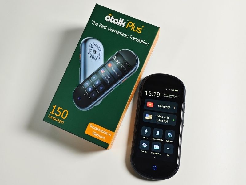 Máy Phiên Dịch Tiếng Lào ATalk Plus+ - Dịch Tự Động 150 Ngôn Ngữ Không Cần Bấm Nút Không Cần Chạm