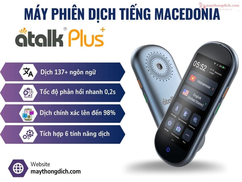 Máy dịch thuật tiếng Macedonia ATalk Plus+ [16GB]