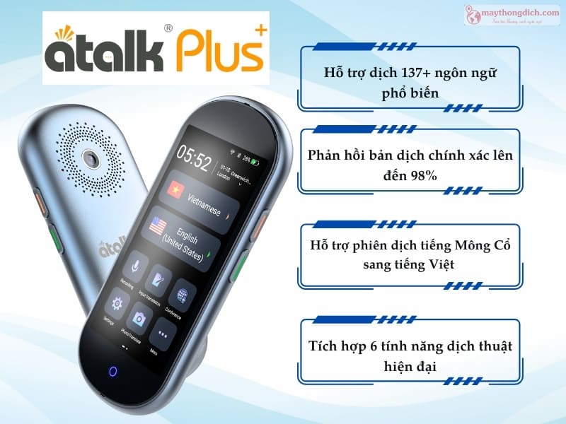 máy phiên dịch tiếng Mông Cổ Atalk Plus 16gb máy phiên dịch tiếng Mông Cổ Atalk Plus 16gb