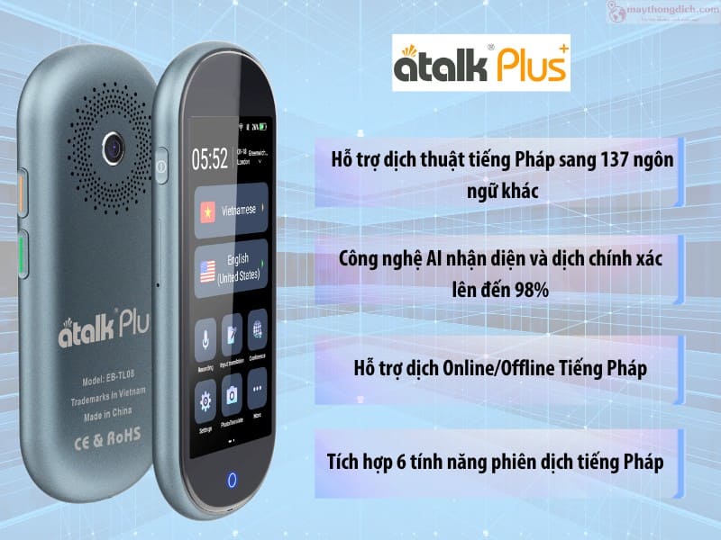 Máy phiên dịch tiếng Pháp Atalk Plus+ Máy phiên dịch tiếng Pháp Atalk Plus+