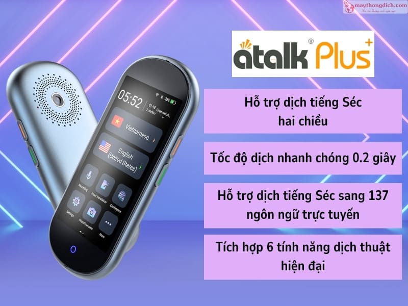 Máy dịch tiếng Séc Atalk Plus 16GB Máy dịch tiếng Séc Atalk Plus 16GB