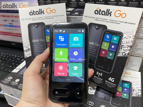 Cận cảnh máy phiên dịch cầm tay Atalk Go thực tế Cận cảnh máy phiên dịch cầm tay Atalk Go thực tế