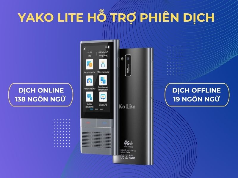 Yako Lite hỗ trợ phiên dịch đa ngôn ngữ