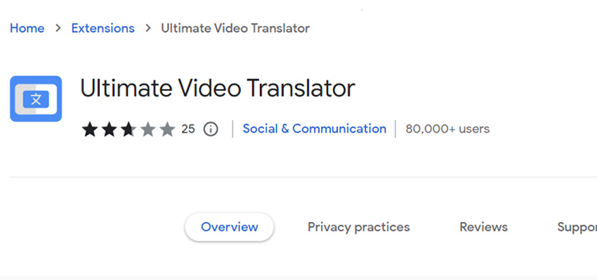 Ultimate Video Translator - Trình dịch phụ đề youtube của Google