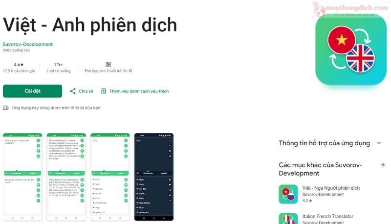 Vietnamese English Translator - App Dịch Tiếng Anh Offline Vietnamese English Translator - App Dịch Tiếng Anh Offline