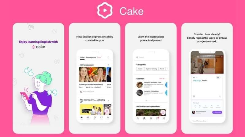 App Cake học tiếng Anh giao tiếp miễn phí