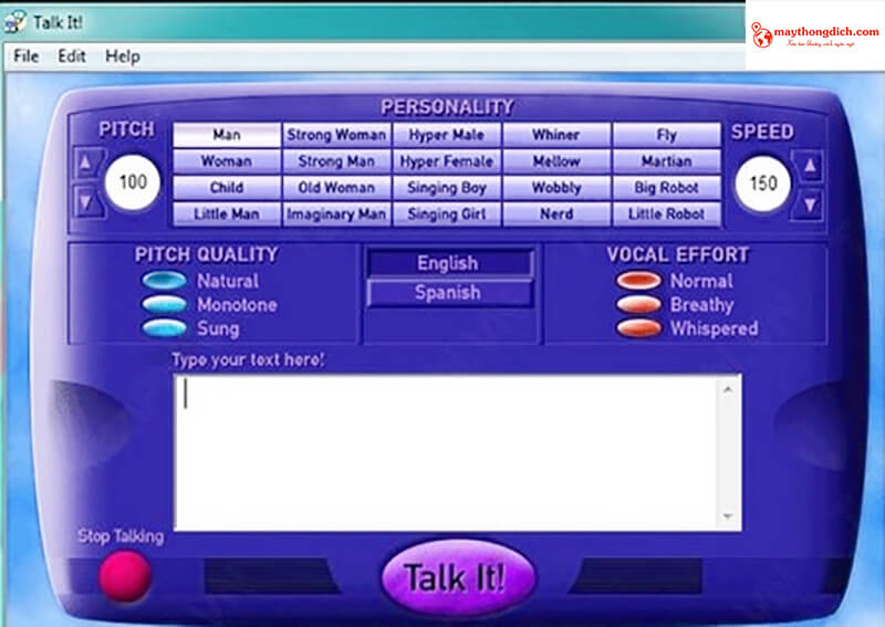 phần mềm phát âm tiếng anh chuẩn trên máy tính talk it