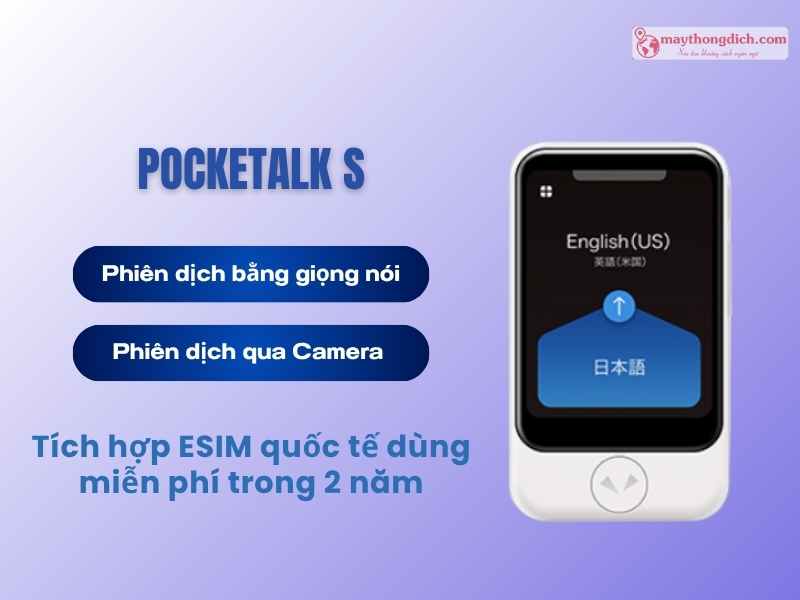 Máy phiên dịch trực tiếp Nhật Bản Pocketalk S